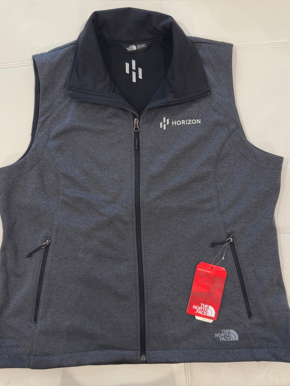 The North Face Grey Horizon Logo Softshell Vest